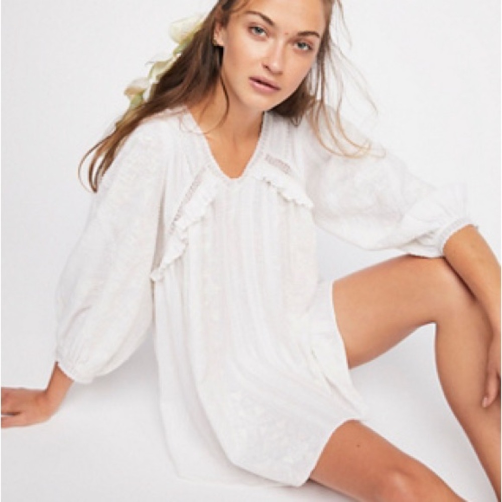 Free People Long Weekend Embroidered Tunic